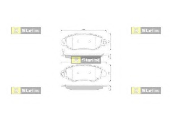 BD S244 Starline Колодки гальмівні дискові, к-кт. STARLINE