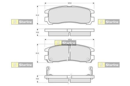 BD S230 Starline Колодки гальмівні дискові, к-кт. STARLINE