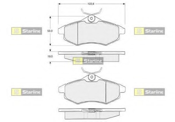 BD S319 Starline Колодки гальмівні дискові, к-кт. STARLINE