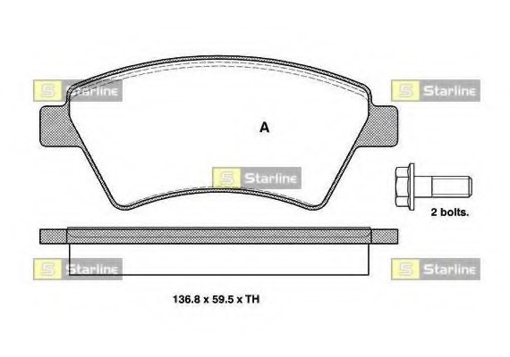 BD S329 Starline Колодки тормозные дисковые, к-кт. STARLINE