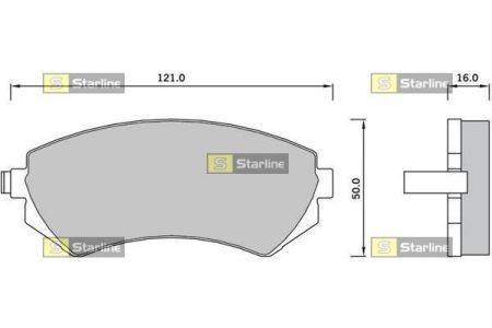 BD S392 Starline Колодки гальмівні дискові, к-кт. STARLINE