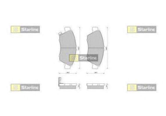 BD S389 Starline Колодки гальмівні дискові, к-кт. STARLINE