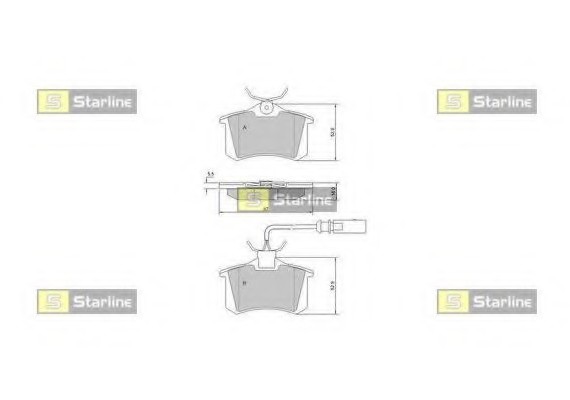 BD S375 Starline Колодки гальмівні дискові, к-кт. STARLINE