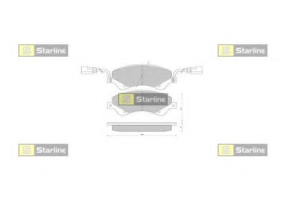 BD S849P Starline Колодки гальмівні дискові, к-кт. STARLINE