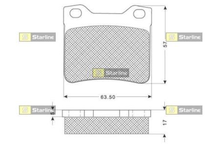 BD S174 Starline Колодки тормозные дисковые, к-кт. STARLINE