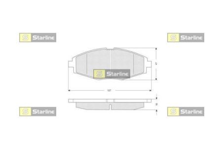 BD S134 Starline Колодки тормозные дисковые, к-кт. STARLINE
