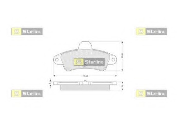 BD S111 Starline Колодки гальмівні дискові, к-кт. STARLINE