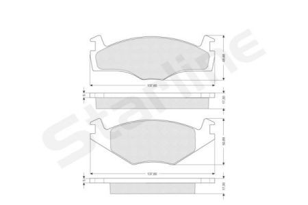 BD S100 Starline Колодки тормозные дисковые, к-кт. STARLINE