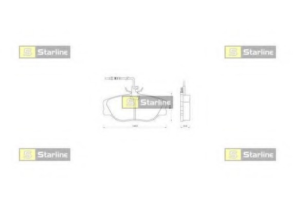 BD S096 Starline Колодки гальмівні дискові, к-кт. STARLINE