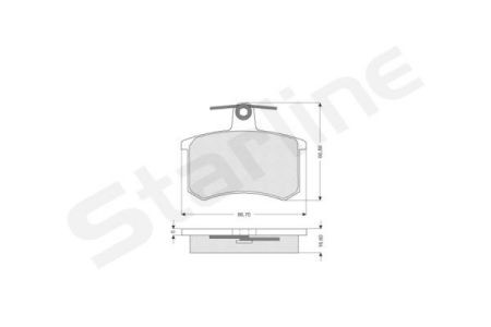 BD S080 Starline Колодки гальмівні дискові, к-кт. STARLINE