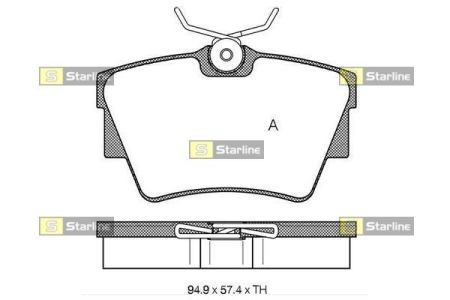 BD S136 Starline Колодки тормозные дисковые, к-кт. STARLINE