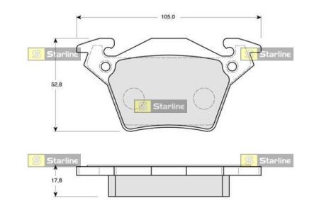 BD S165 Starline Колодки тормозные дисковые, к-кт. STARLINE