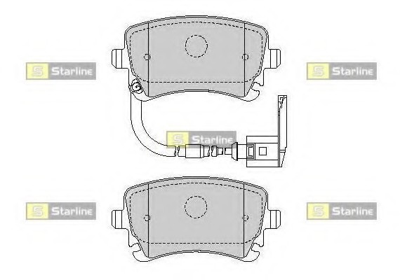 BD S826P Starline Колодки тормозные дисковые, к-кт. STARLINE