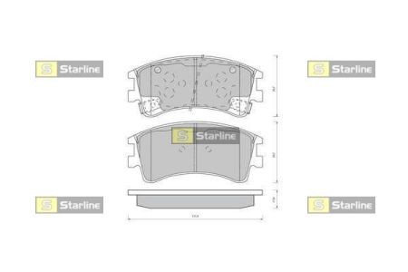 BD S431 Starline Колодки гальмівні дискові, к-кт. STARLINE