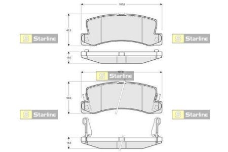 BD S425 Starline Колодки гальмівні дискові, к-кт. STARLINE