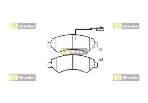 BD S846P Starline Колодки тормозные дисковые, к-кт. STARLINE