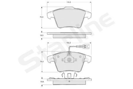 BD S325 Starline Колодки тормозные дисковые, к-кт. STARLINE