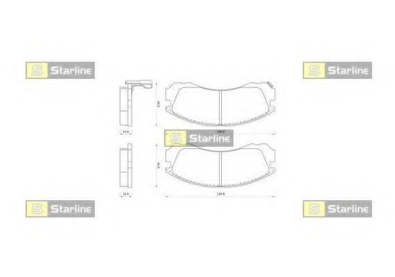 BD S348 Starline Колодки тормозные дисковые, к-кт. STARLINE