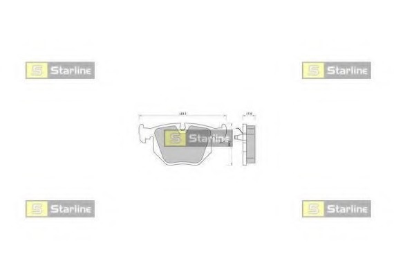 BD S363 Starline Колодки гальмівні дискові, к-кт. STARLINE