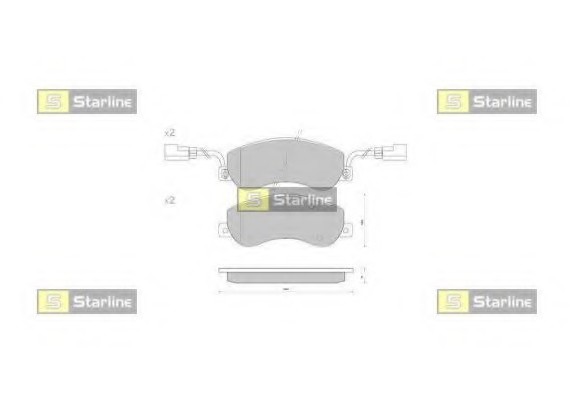 BD S848P Starline Колодки гальмівні дискові, к-кт. STARLINE