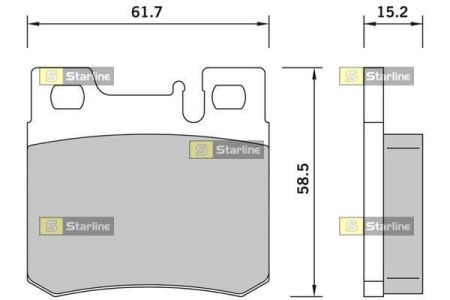 BD S385 Starline Колодки тормозные дисковые, к-кт. STARLINE