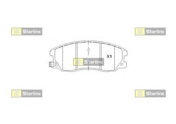 BD S852P Starline Колодки гальмівні дискові, к-кт. STARLINE