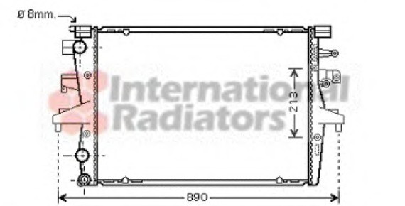 58002230 Van Wezel Радиатор TRANSPORTER T5 MT 03- (Van Wezel)