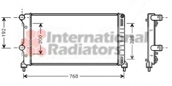 17002250 Van Wezel Радіатор DOBLO 19TD MT +AC 01- (Van Wezel)