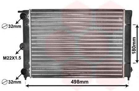 58002039 Van Wezel Радіатор VW GOLF 1-2/PASS/POLO (Van Wezel)