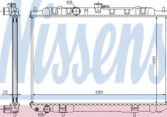 68705A NISSENS (Дания) Радиатор охлаждения NISSAN (пр-во Nissens)