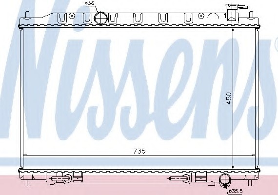 68712 NISSENS (Дания) Радиатор охлаждения NISSAN (пр-во Nissens)