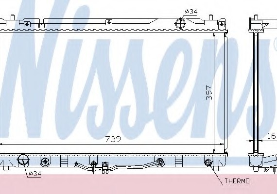 64633 NISSENS (Дания) Радиатор охлаждения TOYOTA (пр-во Nissens)