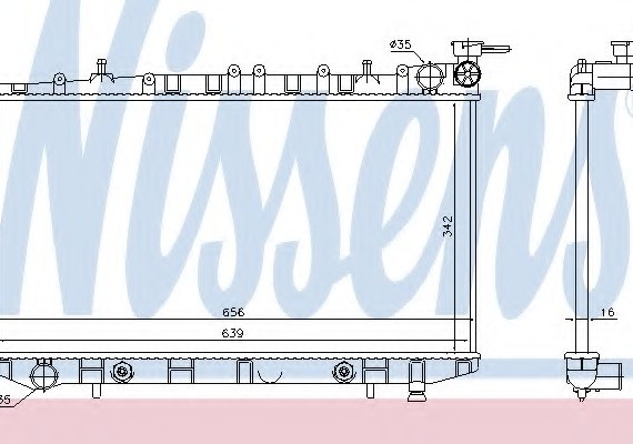 629731 NISSENS (Дания) Радиатор охлаждения NISSAN (пр-во Nissens)