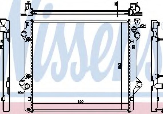 64684 NISSENS (Дания) Радиатор охлаждения TOYOTA (пр-во Nissens)