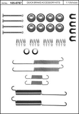 105-0787 QUICK BRAKE Р/к барабанних гальм. колодок QUICK BRAKE