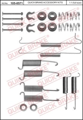 105-0571 QUICK BRAKE Р/к барабанних гальм. колодок QUICK BRAKE