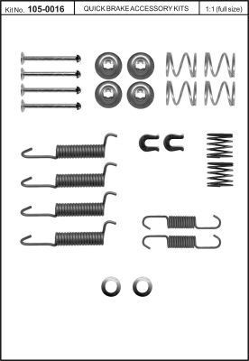 105-0016 QUICK BRAKE Р/к барабанних гальм. колодок QUICK BRAKE