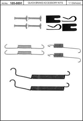 105-0891 QUICK BRAKE Р/к барабанних гальм. колодок QUICK BRAKE