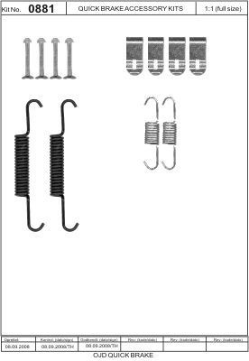 105-0881 QUICK BRAKE Р/к барабанних гальм. колодок QUICK BRAKE