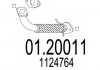 Промежуточная труба выхлопной системи MTS 01.20011