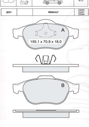 D231E DAFMI INTELLI Колодки тормозные дисковые, к-кт. INTELLI