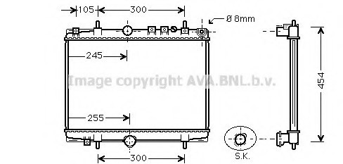 PE 2234 AVA COOLING Радиатор 2.0i 16V +/-AC [OE. 1330.A0] AVA