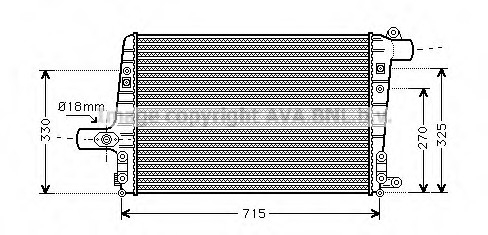 AI 4136 AVA COOLING Інтеркулер 2.5TDi [OE. 4B0.145.805 A] AVA