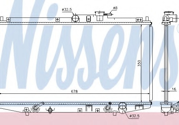 68117 NISSENS (Дания) Радиатор охлаждения HONDA (пр-во Nissens)