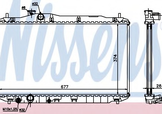 68134A NISSENS (Дания) Радиатор охлаждения HONDA (пр-во Nissens)