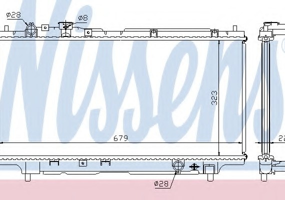 62383A NISSENS (Дания) Радиатор охлаждения MAZDA (пр-во Nissens)