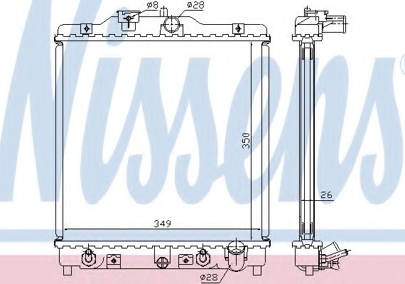 633081 NISSENS (Дания) Радиатор охлаждения HONDA (пр-во Nissens)