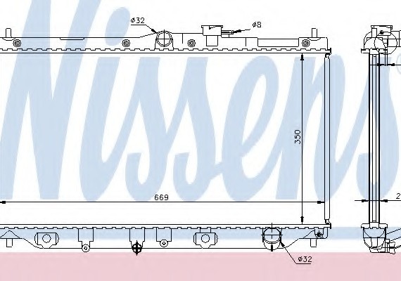 62279A NISSENS (Дания) Радиатор охлаждения HONDA (пр-во Nissens)