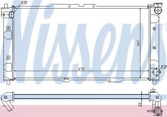 62382A NISSENS (Дания) Радиатор охлаждения MAZDA (пр-во Nissens)