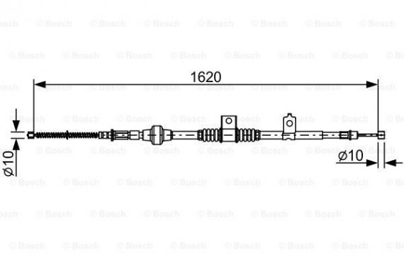 1 987 482 521 BOSCH Трос, стояночная тормозная система BOSCH